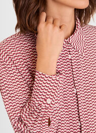 Geo Print Pleat Detail Shirt