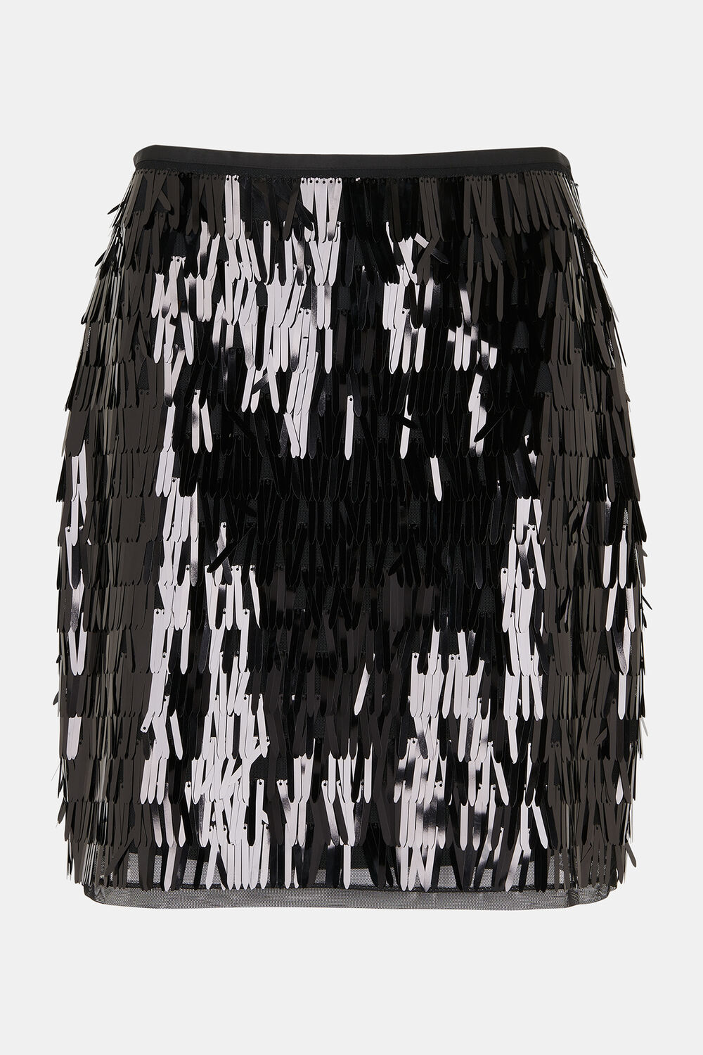 Black Sword Sequin Mini Skirt