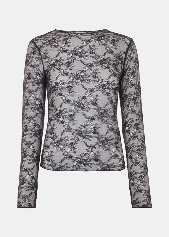 Black Hai Agneta Lace Top