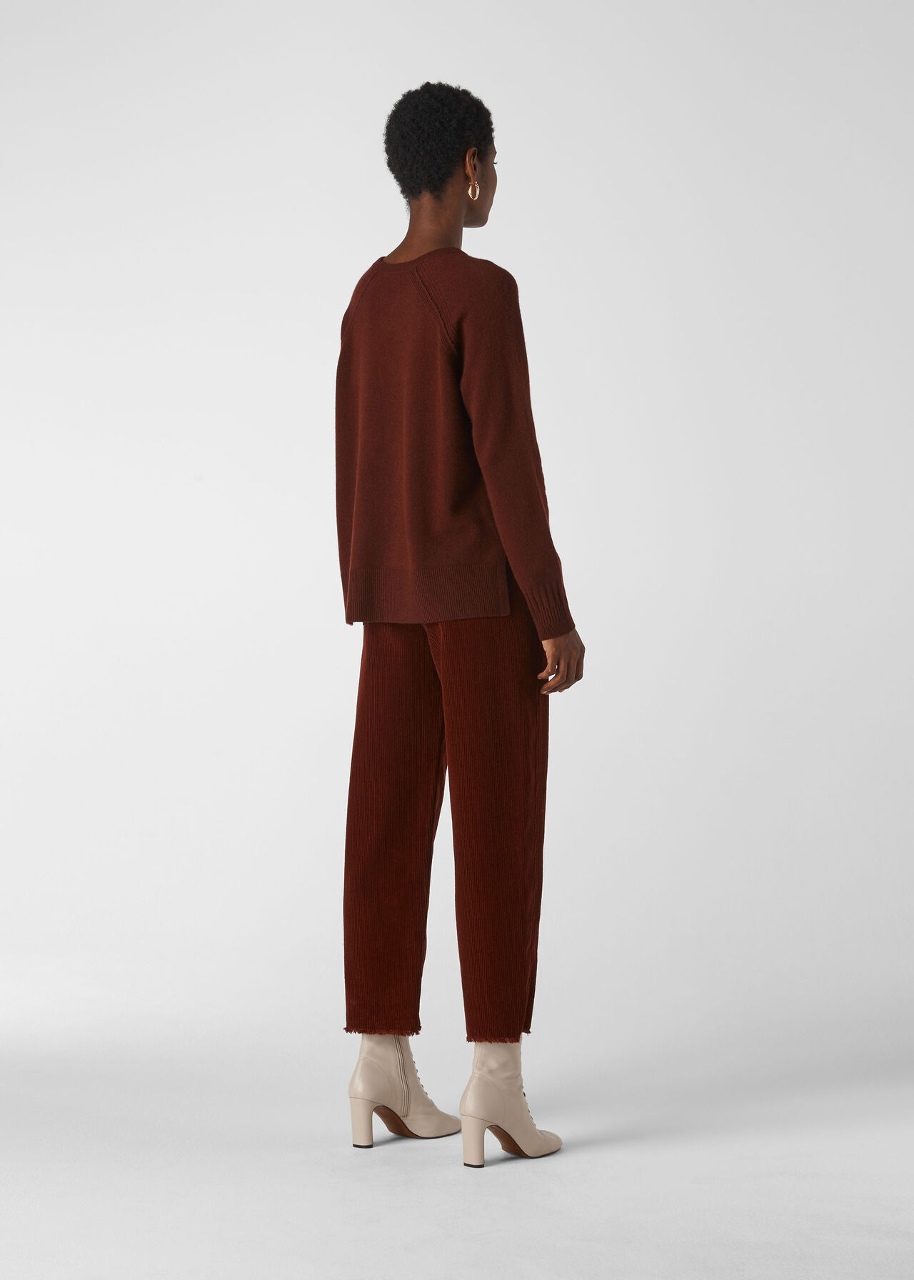 Cashmere Crew Neck Sweater Rust