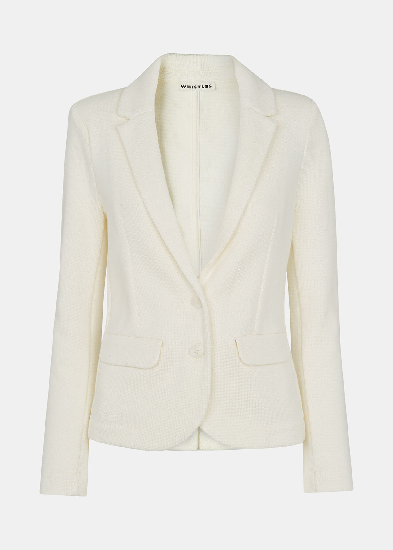 Ivory Slim Jersey Jacket With Welt Pockets | Whistles