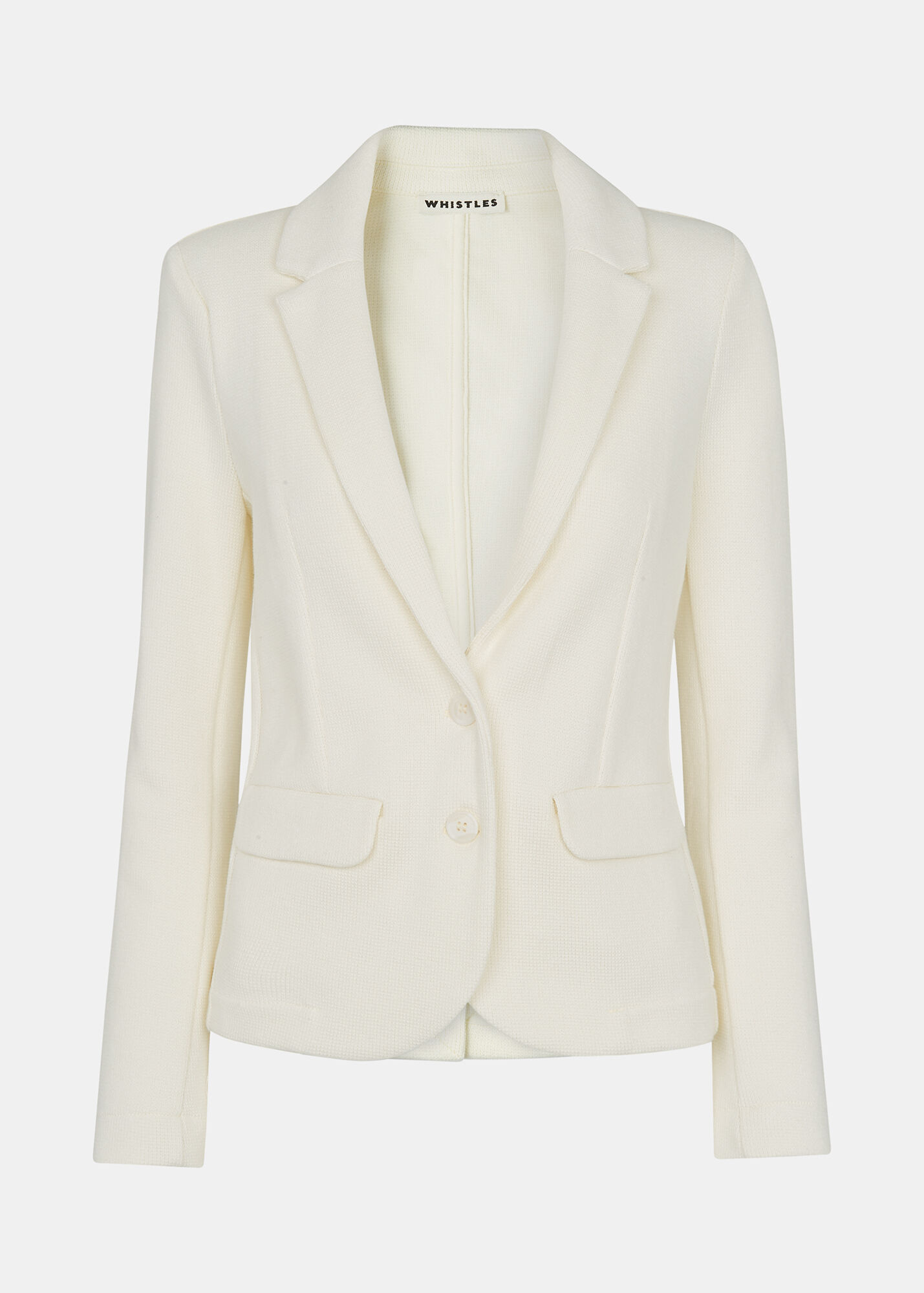 Ivory Slim Jersey Jacket With Welt Pockets Whistles
