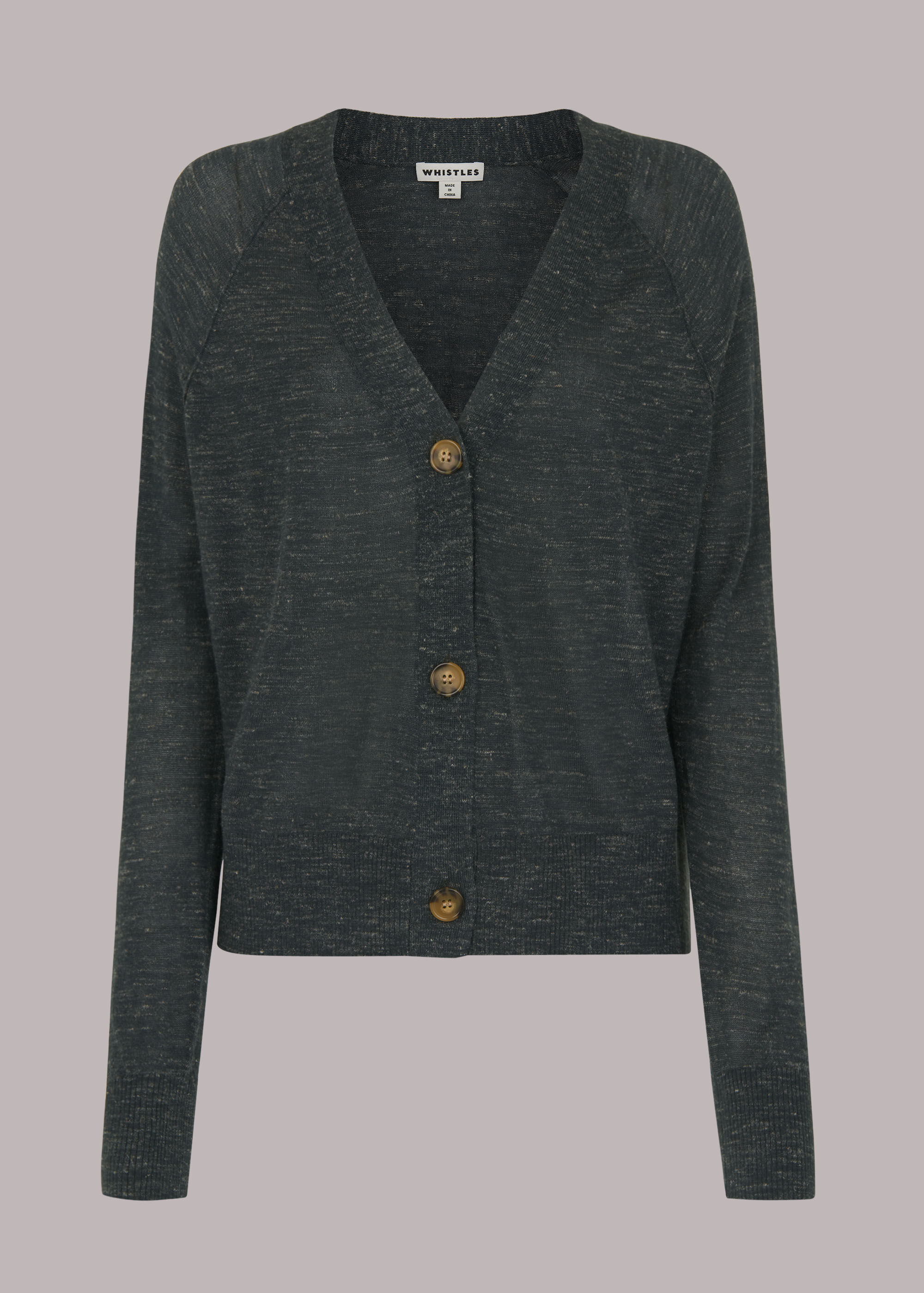 Black linen mix cardigan clearance