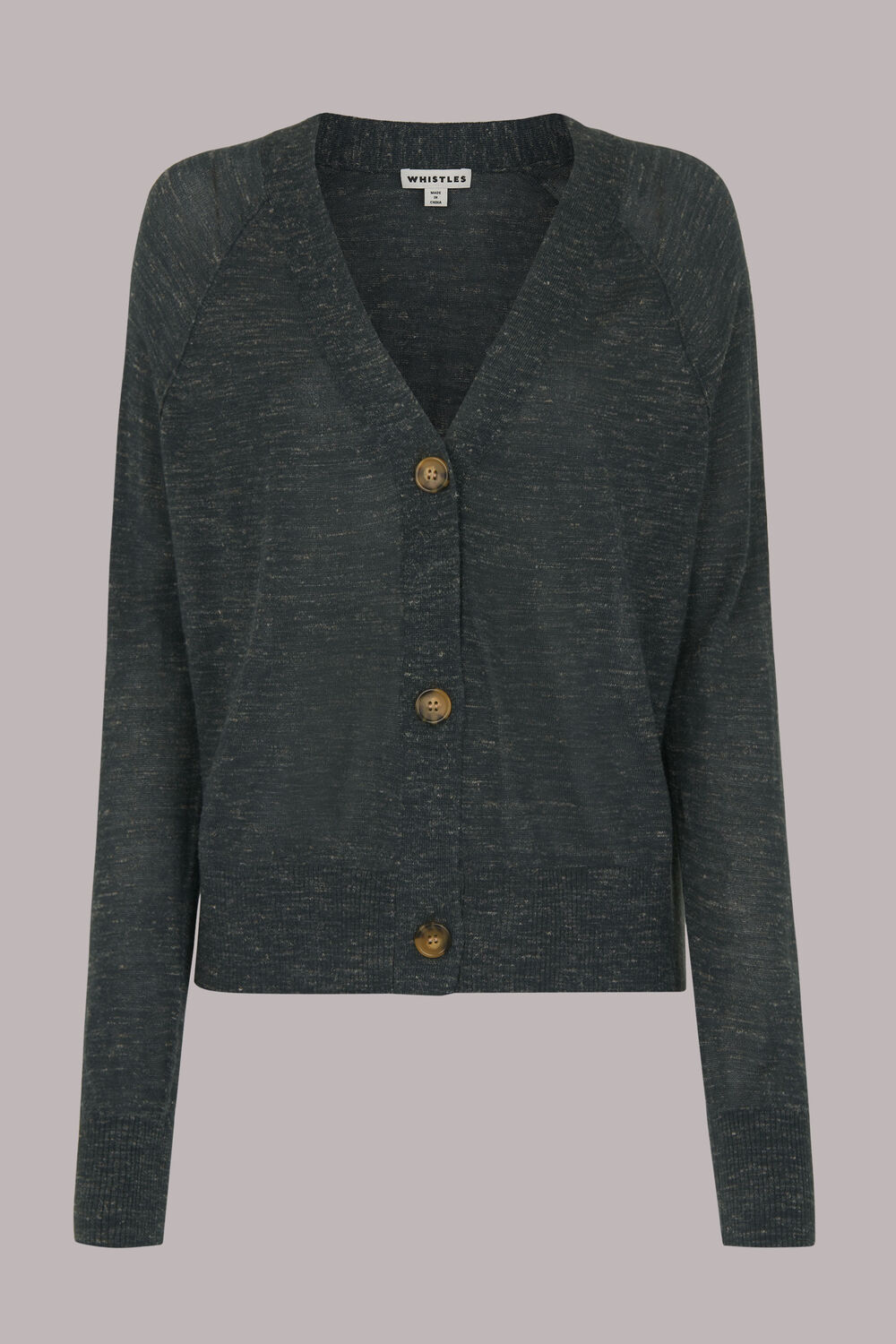 Relaxed Linen Mix Cardigan