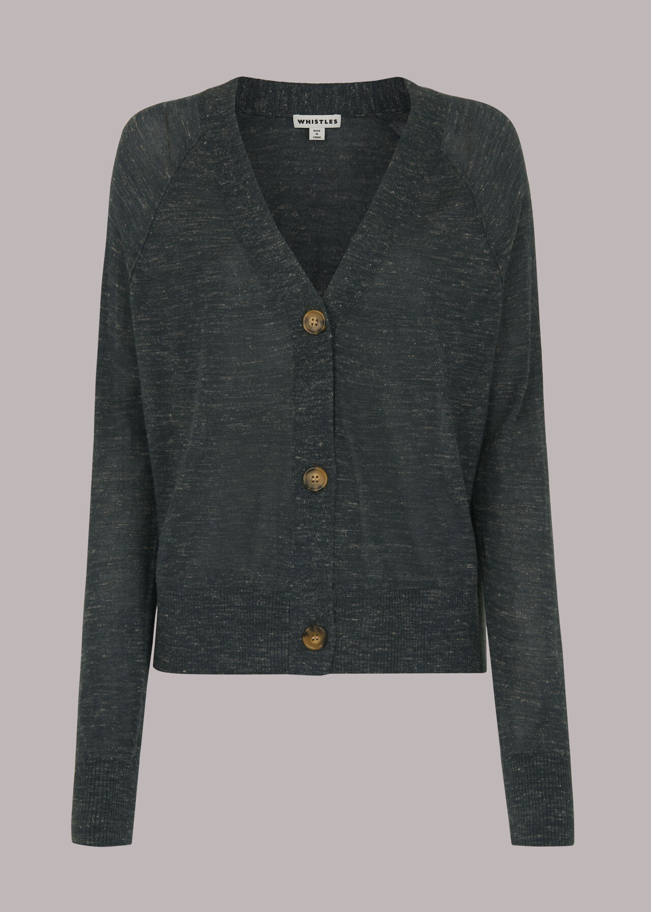 Relaxed Linen Mix Cardigan