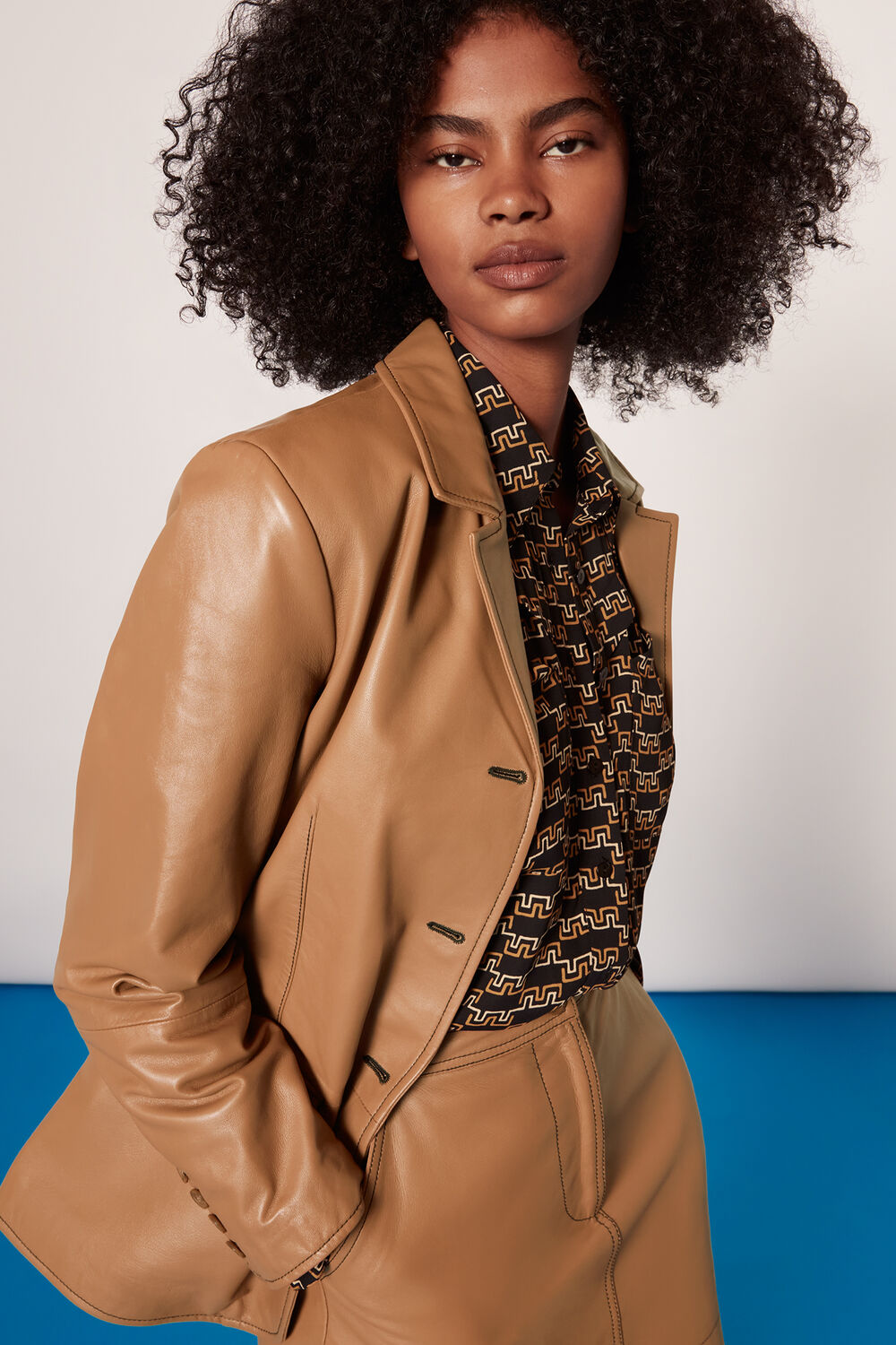 Stevie Leather Blazer