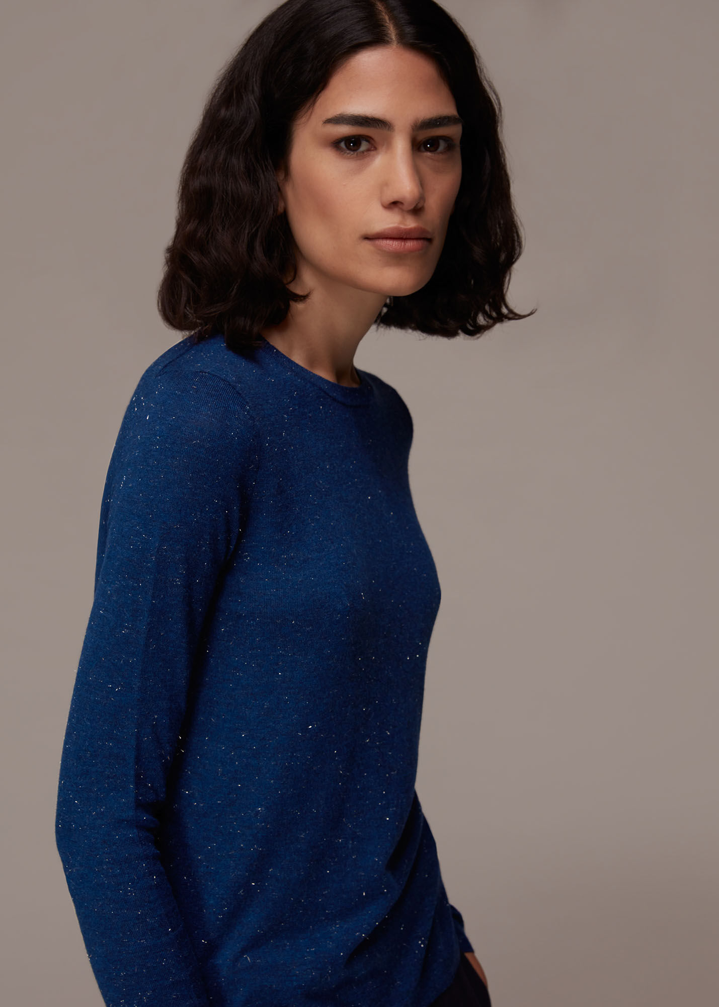 Blue Annie Sparkle Knit WHISTLES