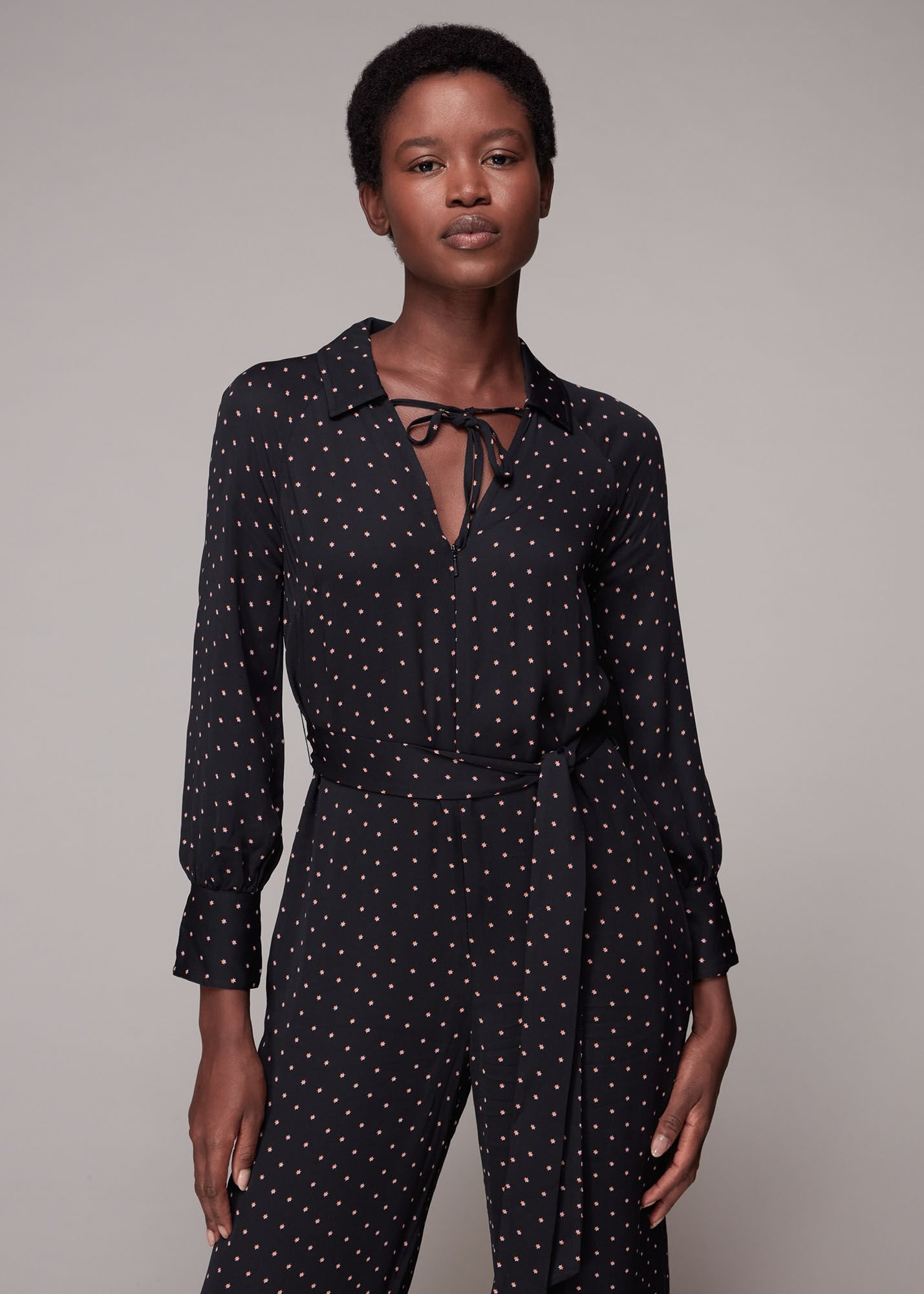 Star cheap print jumpsuit