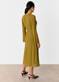 Alex Textured Wrap Midi Dress