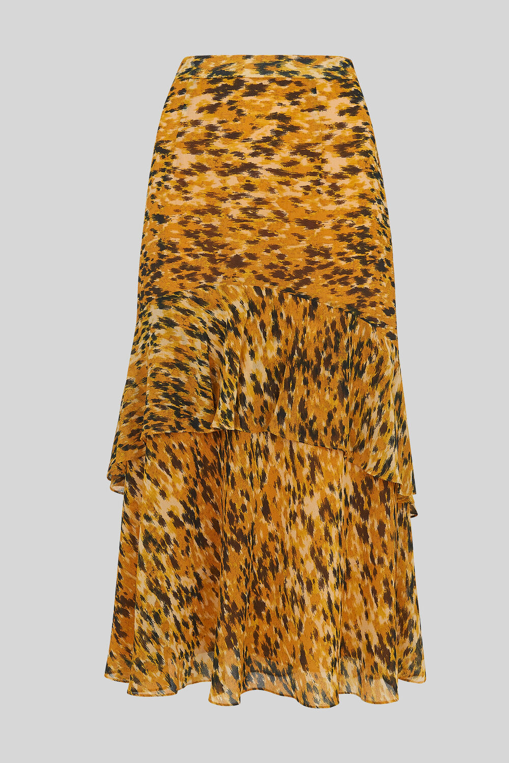 Ikat Animal Midi Skirt Yellow/Multi