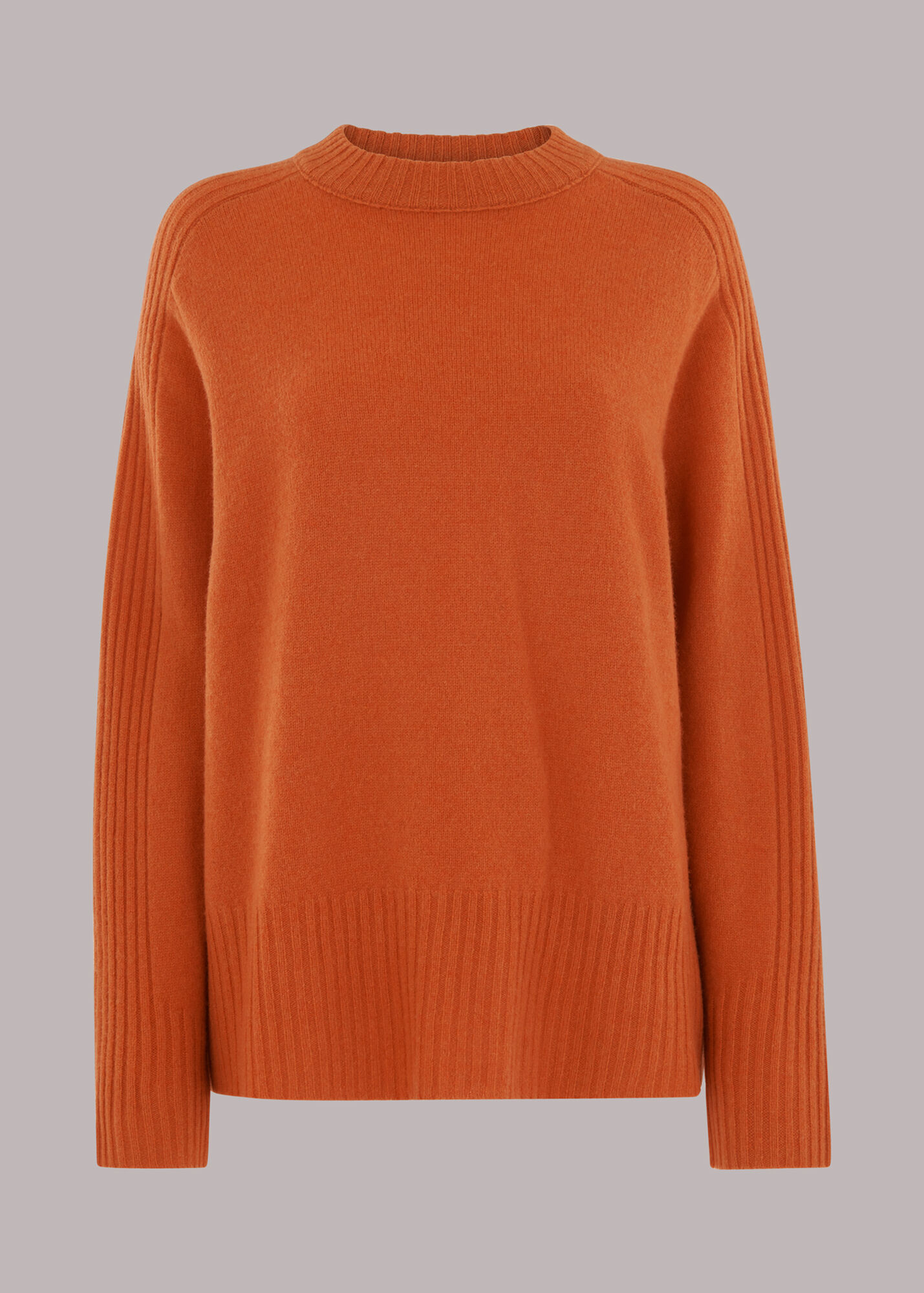 Orange Boyfriend Wool Sweater WHISTLES