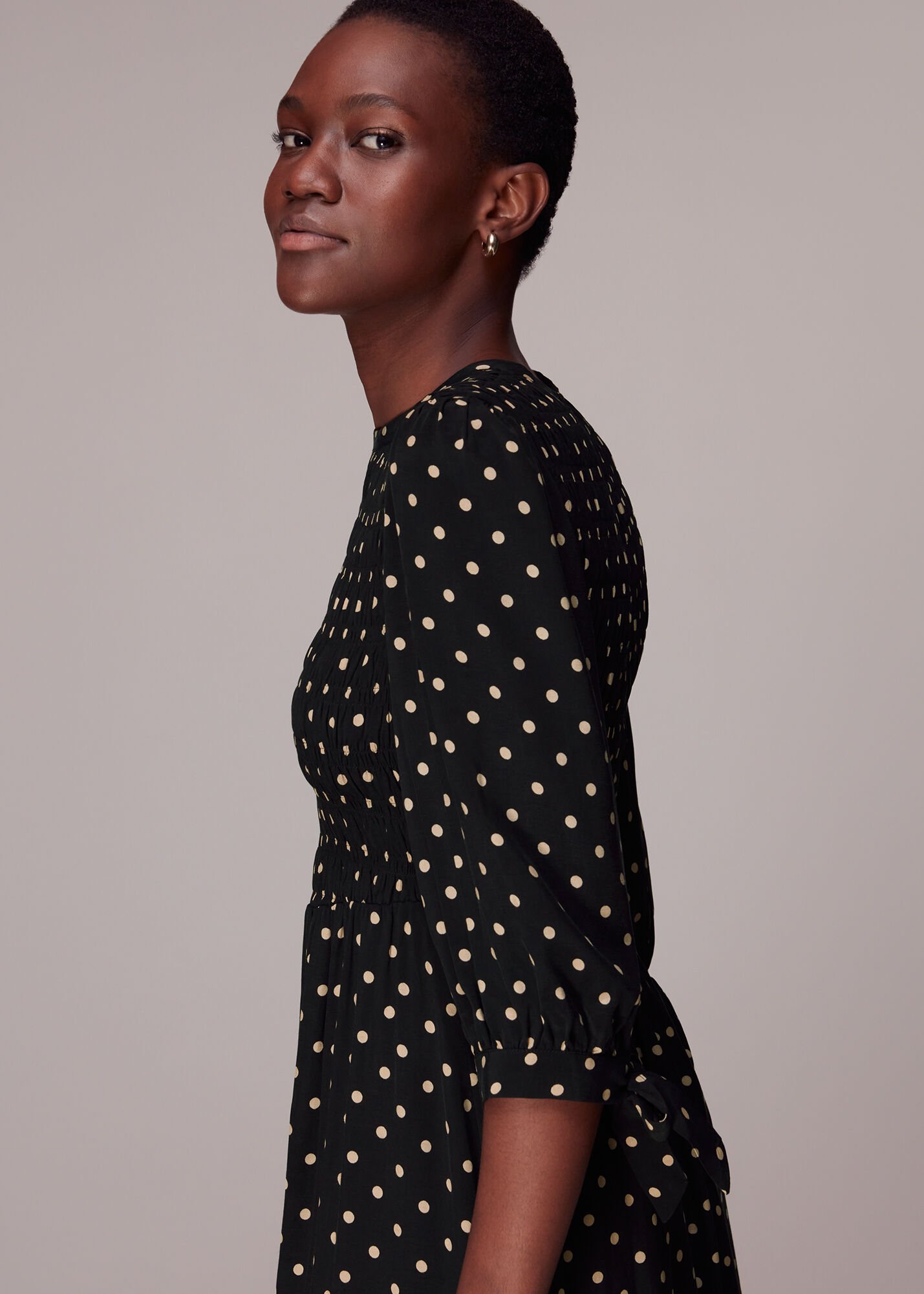 Spotty midi dress sales