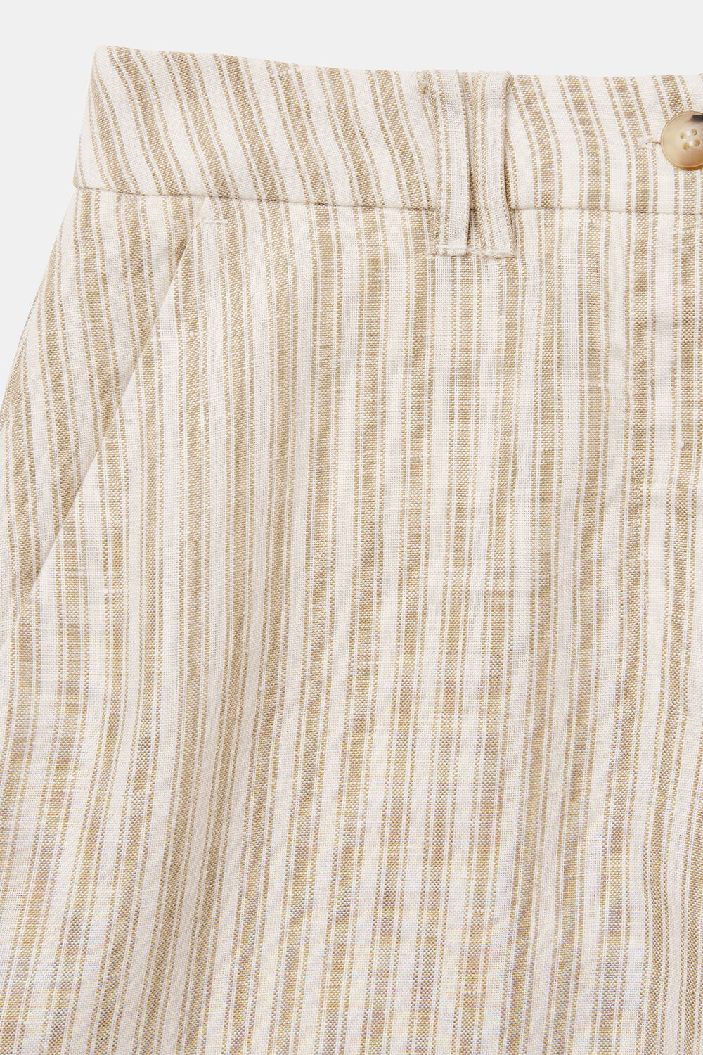 Neutral Linen Stripe Trouser