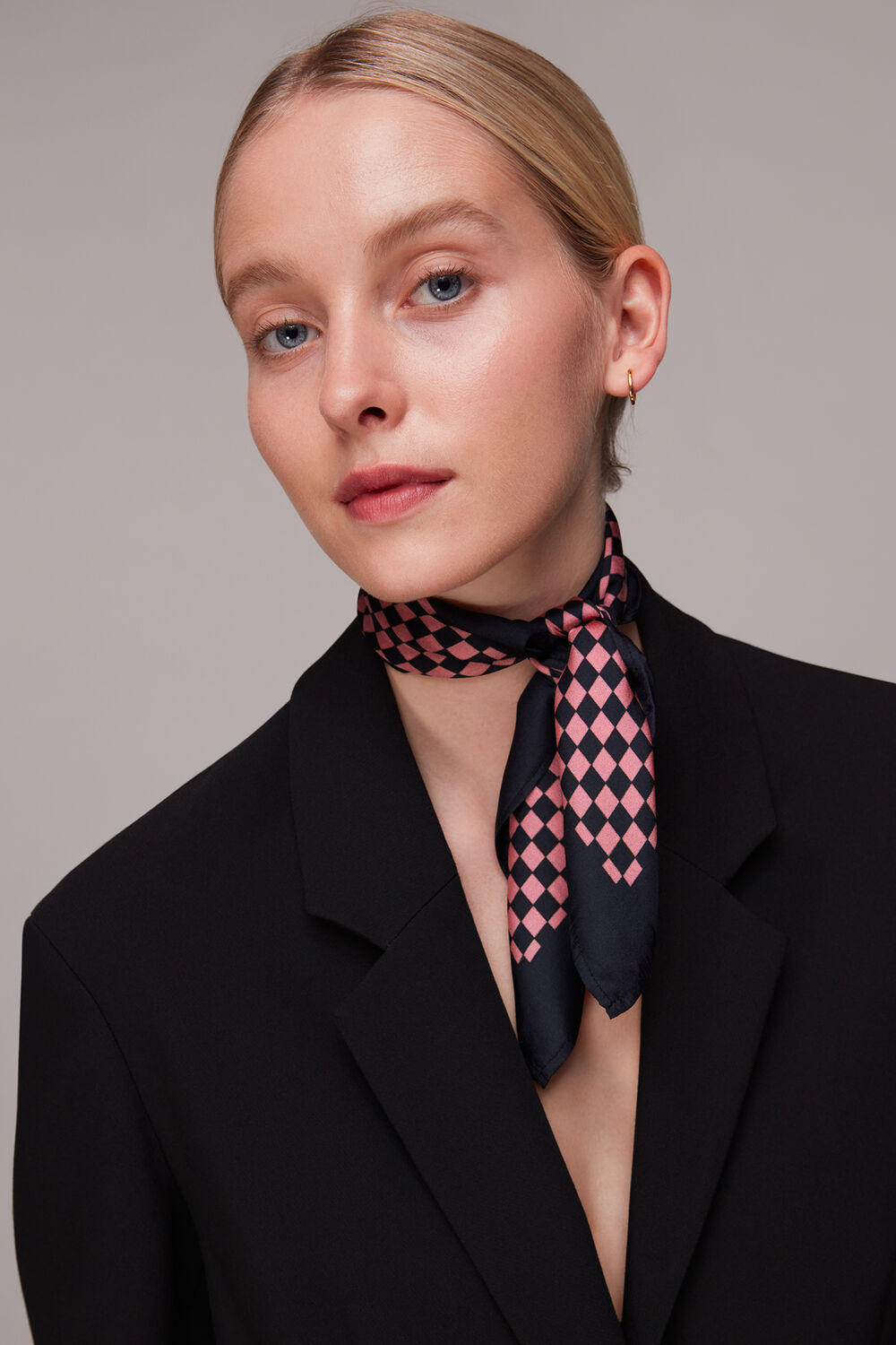 Checkerboard Silk Scarf