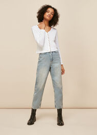 Sabrine Button Front Top