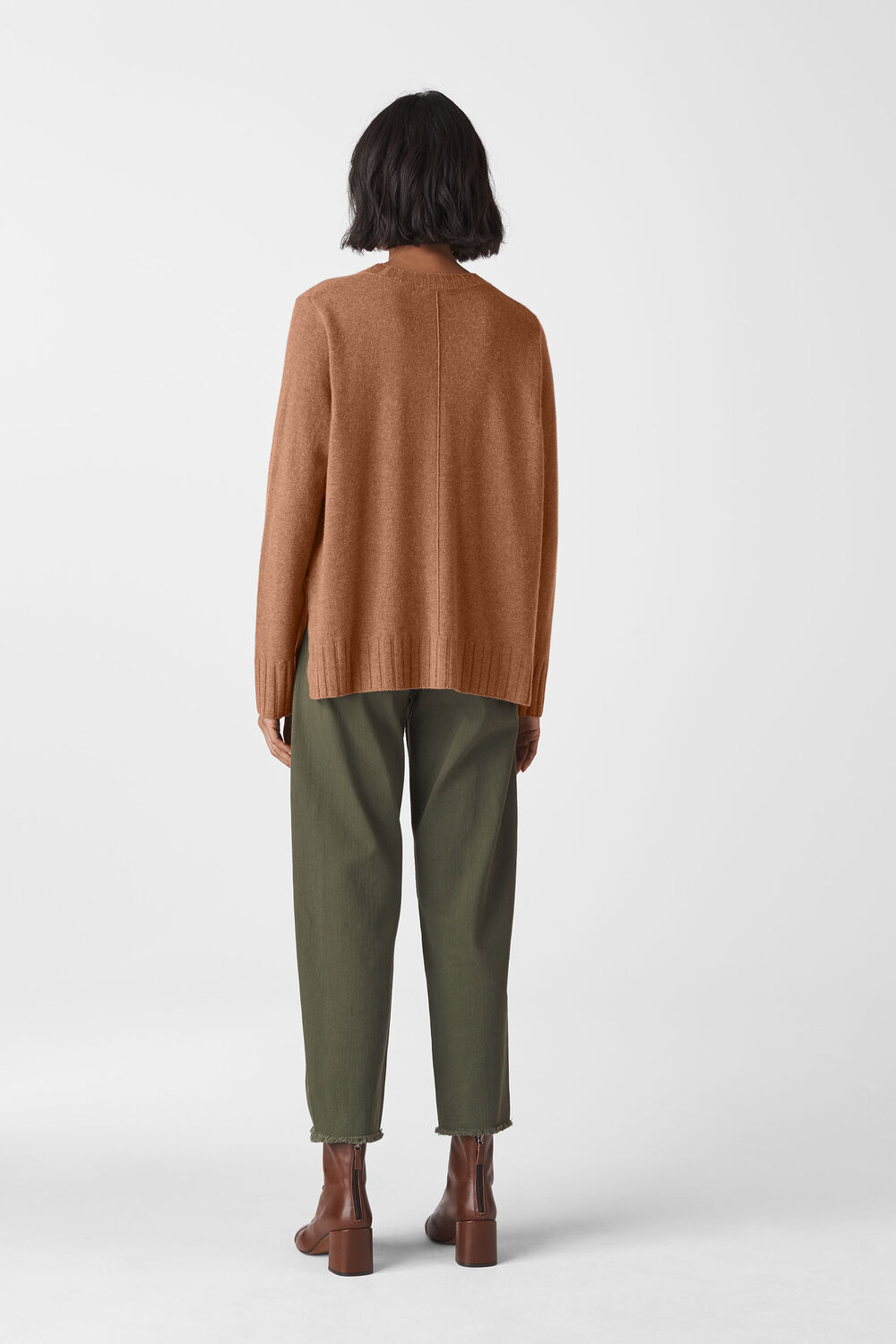 Cashmere Crew Neck Sweater Camel