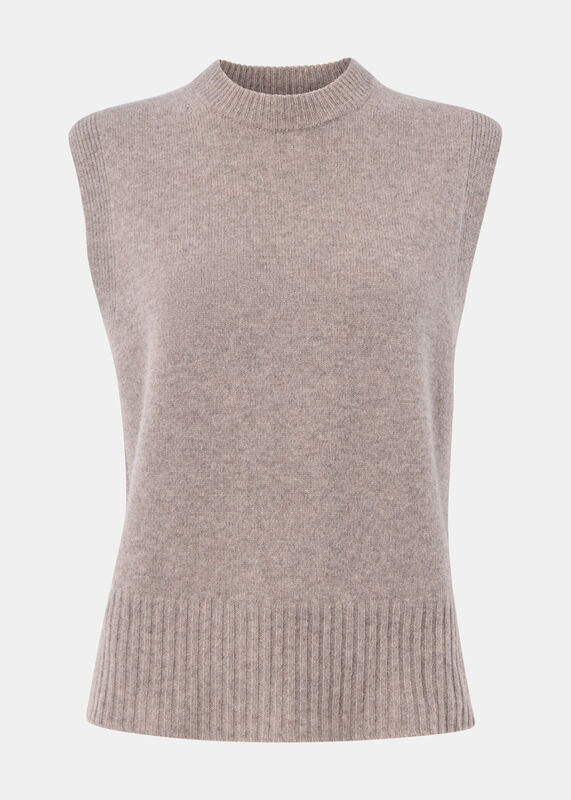 Neutral Wool Sleeveless Tank