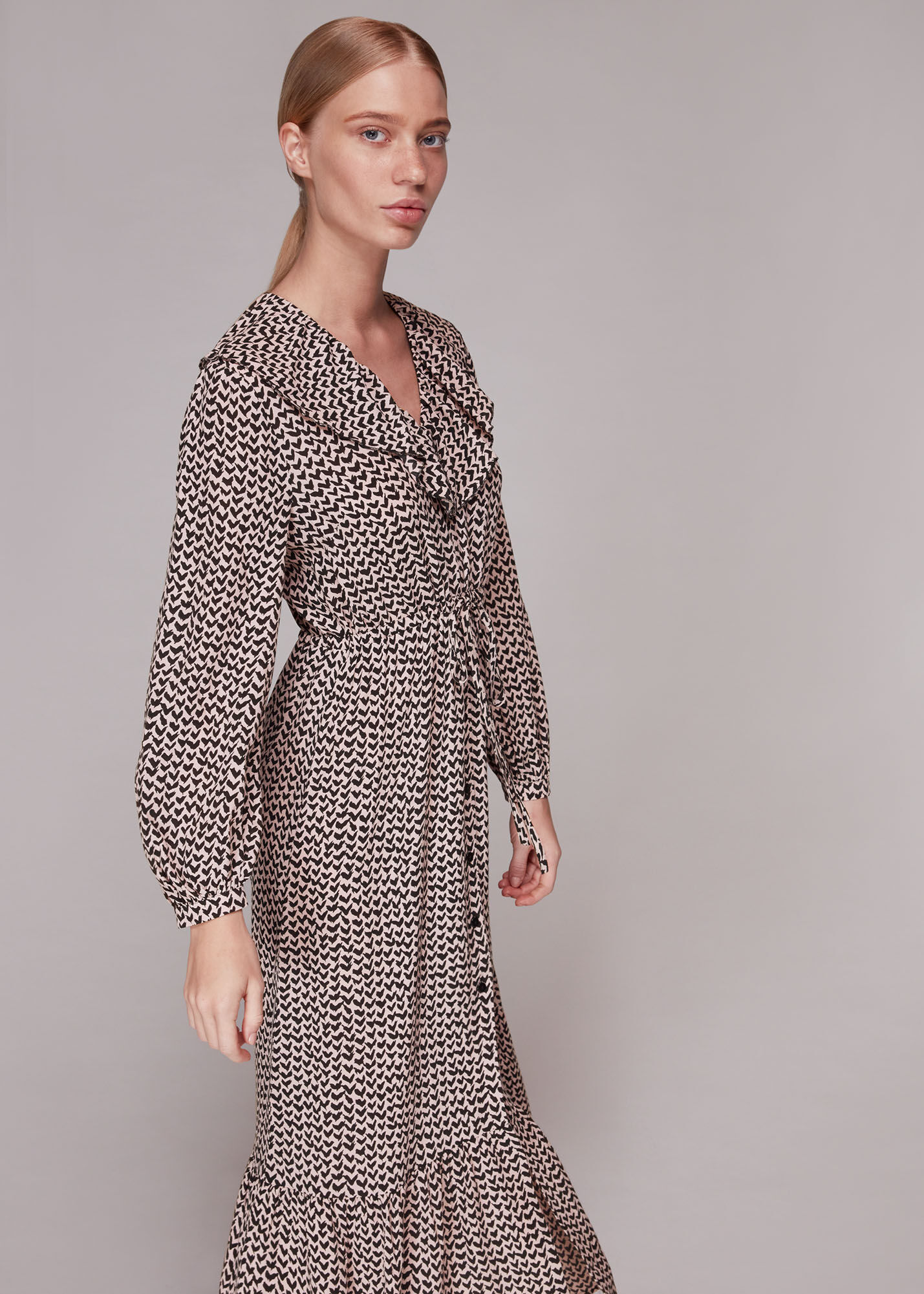 Whistles heart hot sale print dress