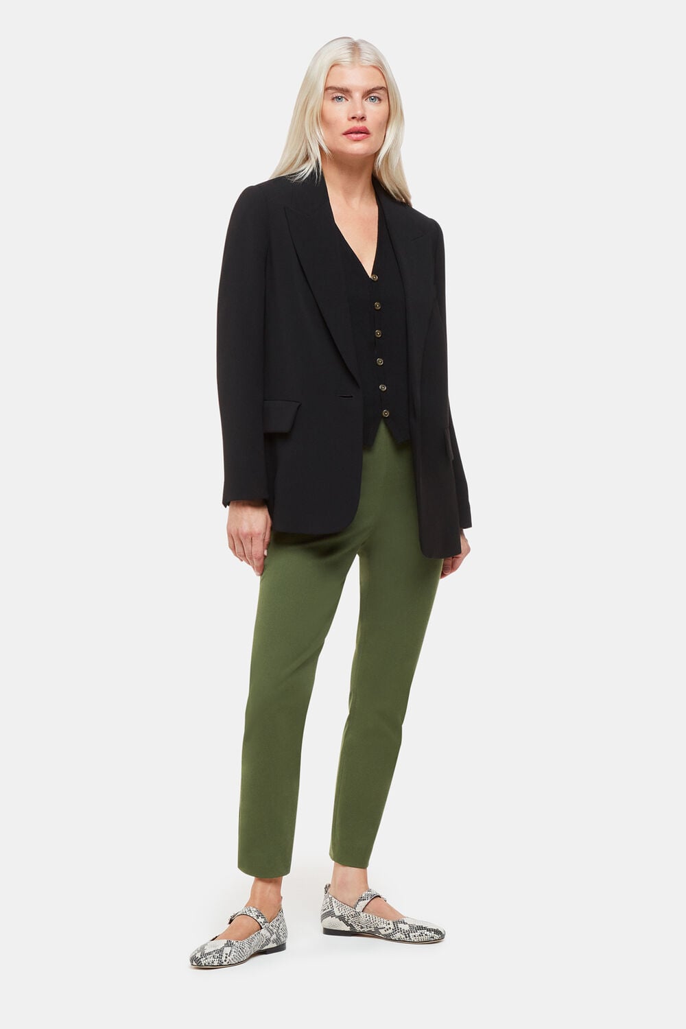 Khaki Petite Super Stretch Trouser