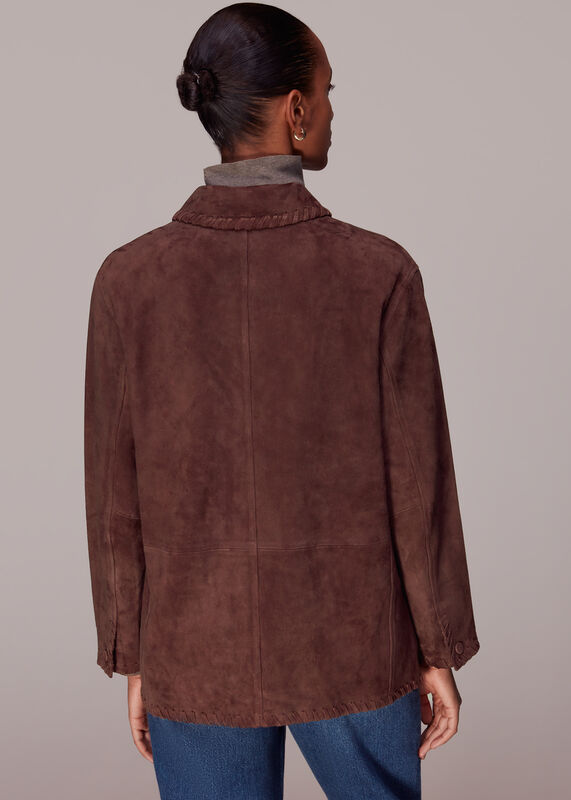 Chocolate Bohdi Western Suede Biker