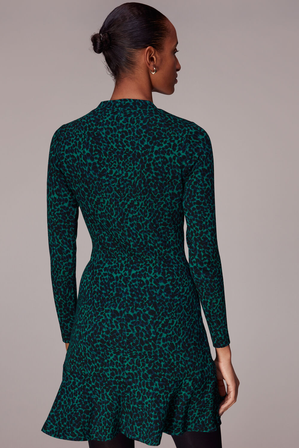 Forest Leopard Jacquard Dress