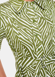Linear Leaf Midi Dress