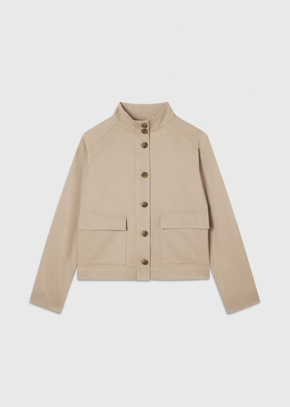 Funnel Neck Cotton Jacket