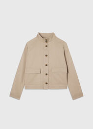 Funnel Neck Cotton Jacket