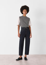 Authentic Barrel Leg Jean Dark Denim