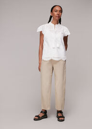 Bonnie Broderie Blouse White