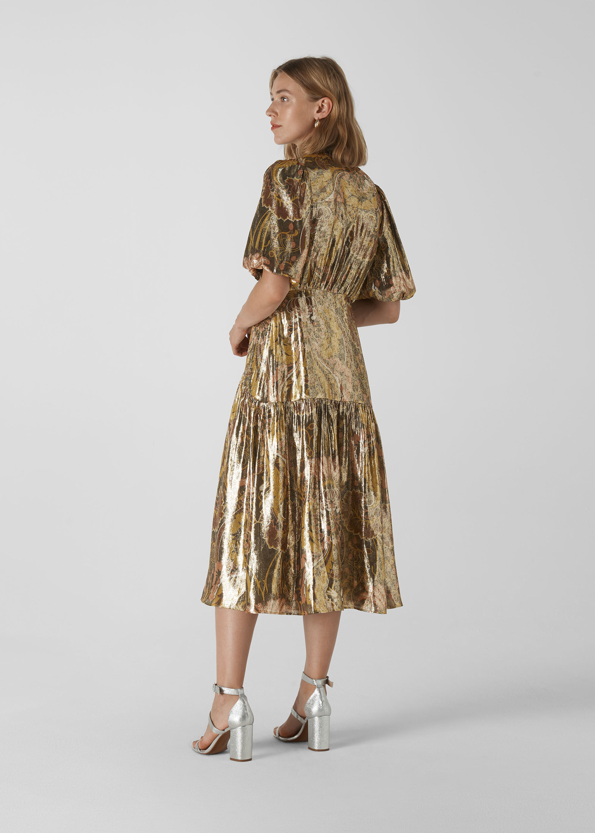 Multicolour Paisley Silk Mix Dress