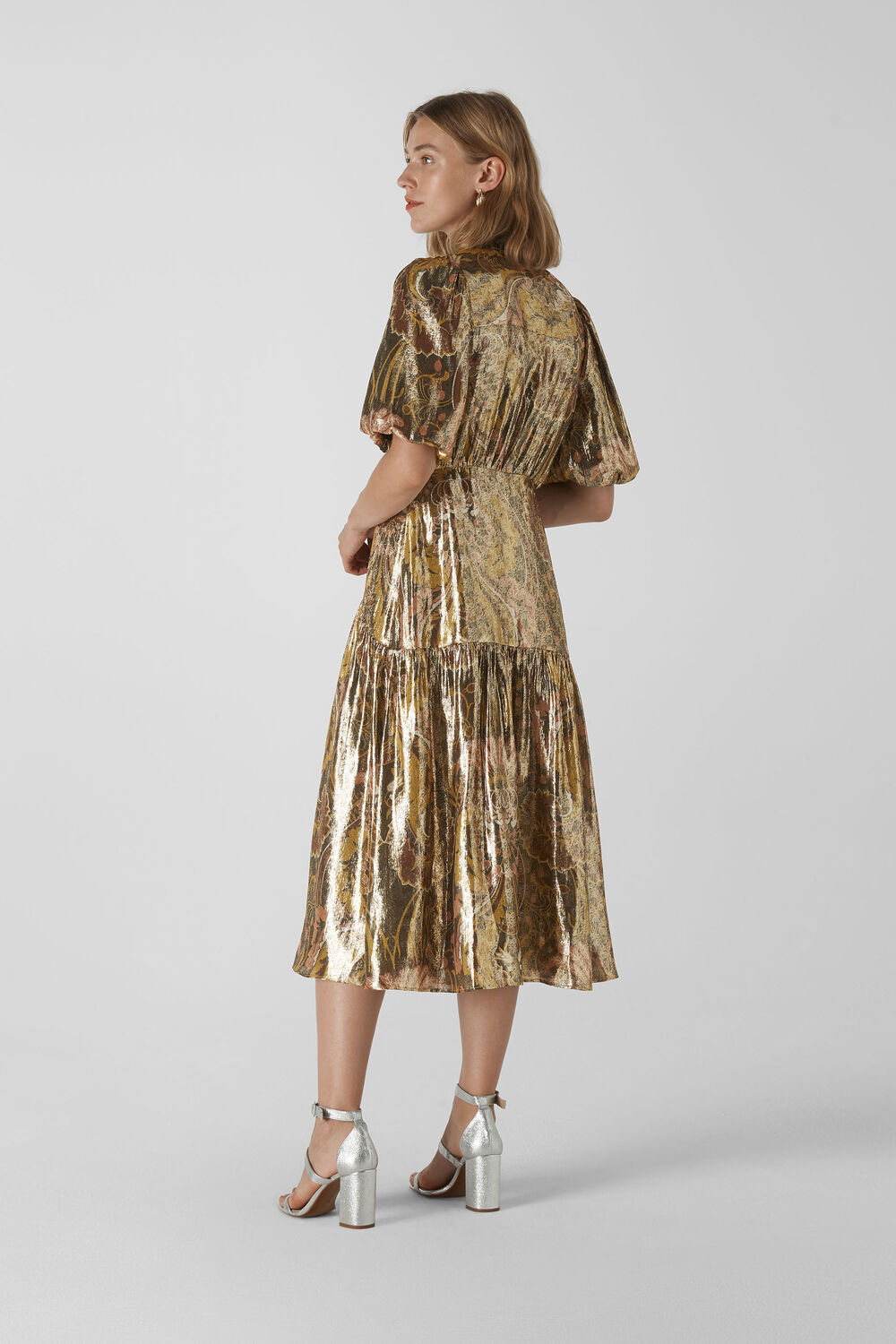 Paisley Silk Mix Dress Multicolour