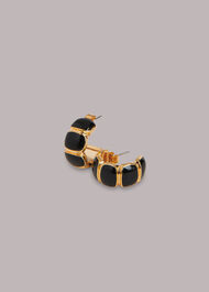 Enamel Hoop Earring