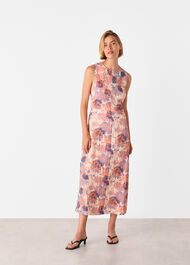 Floral Textured Midi Dress