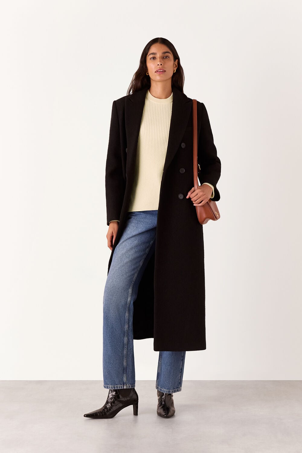 Button Detail Longline Knit