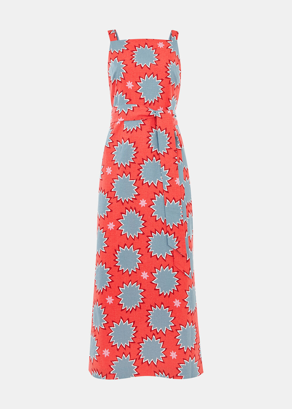 Petite Sunburst Linen Blend Dress