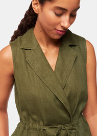 Bella Linen Wrap Jumpsuit