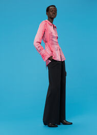 Tangle Stripe Silk Mix Shirt