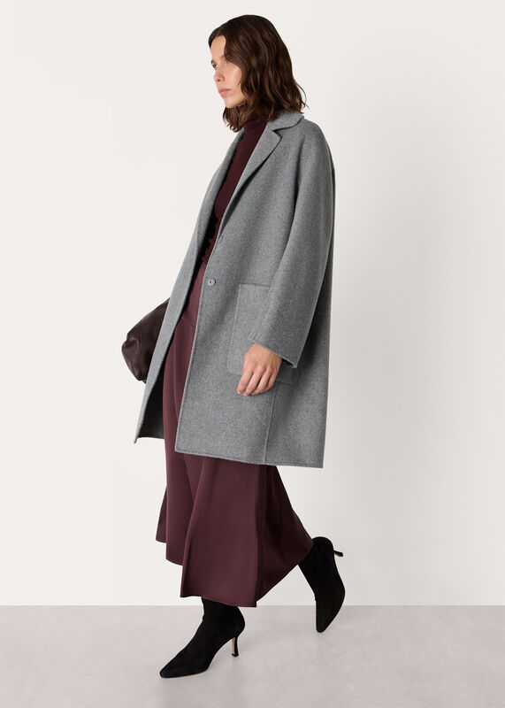 Grey Cassie Double Face Pocket Coat