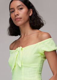 Off Shoulder Tie Front Top