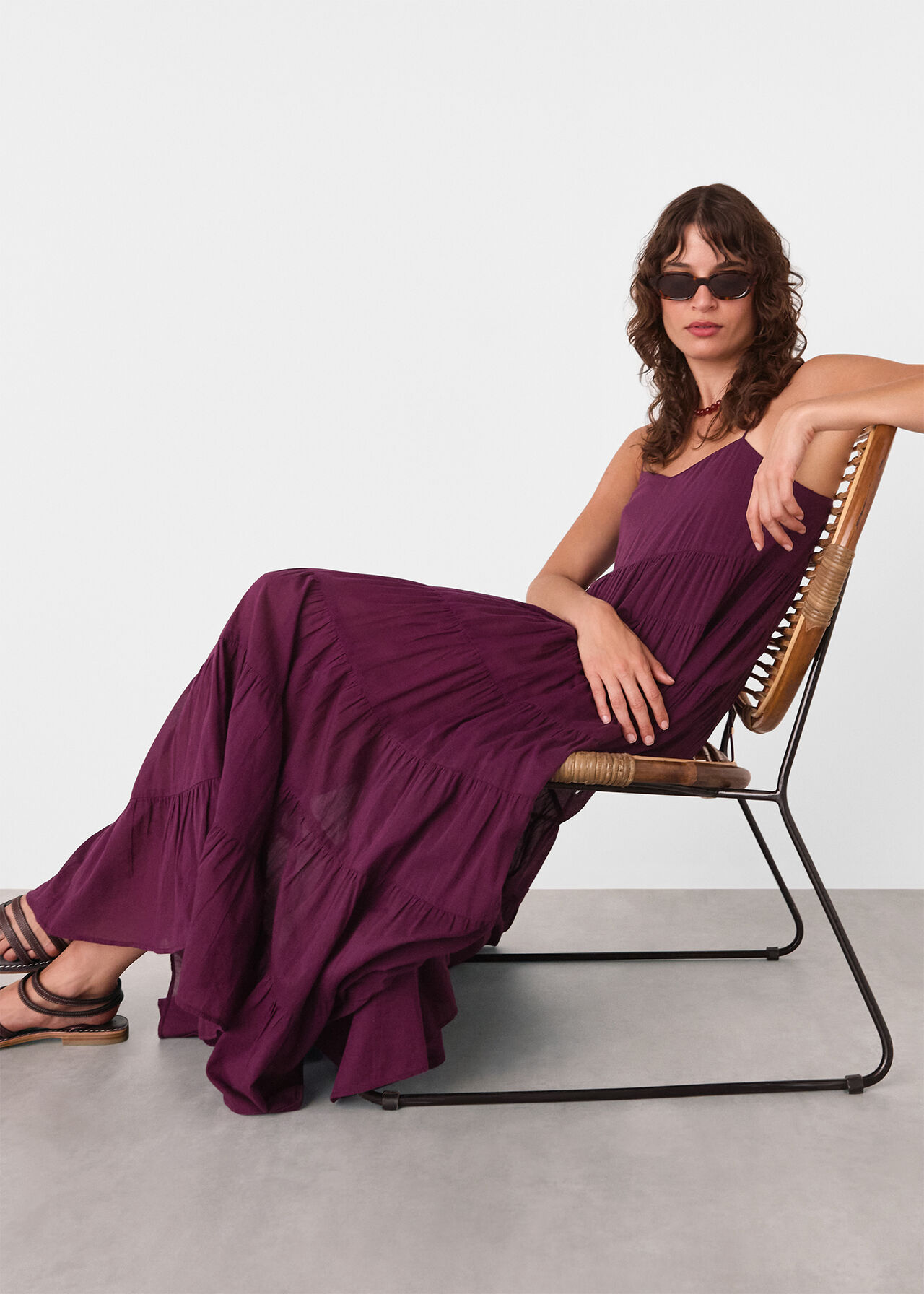 Cotton Tiered Maxi Sun Dress