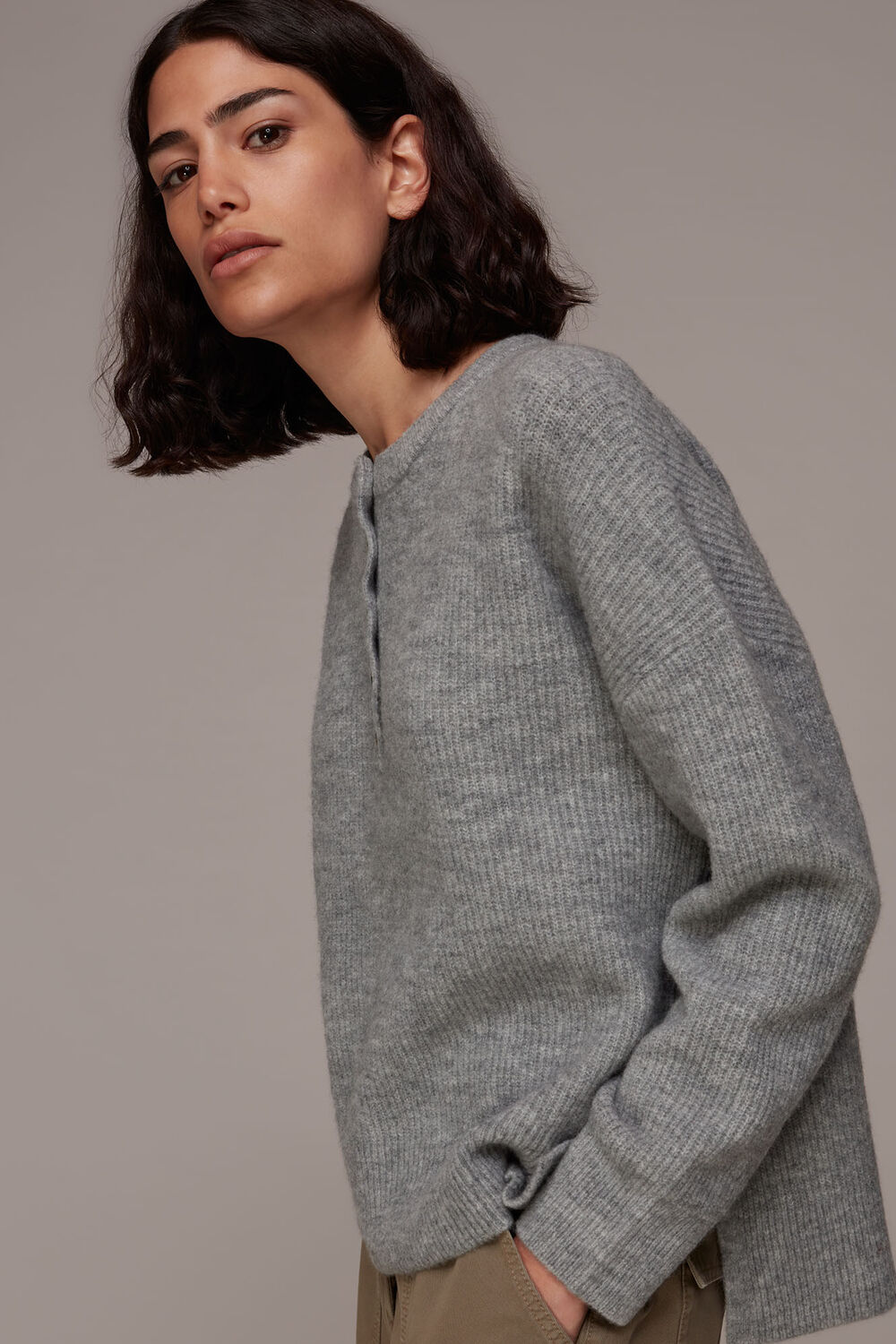 Henley Button Up Jumper