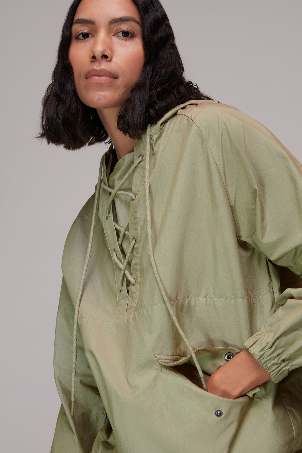 Lottie Tie Neck Windbreaker