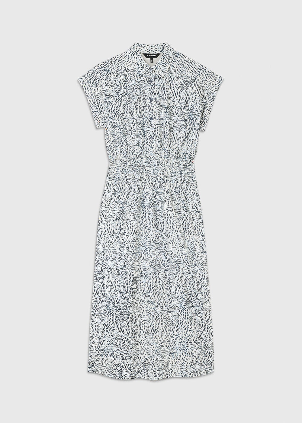 Flecked Animal Collared Dress