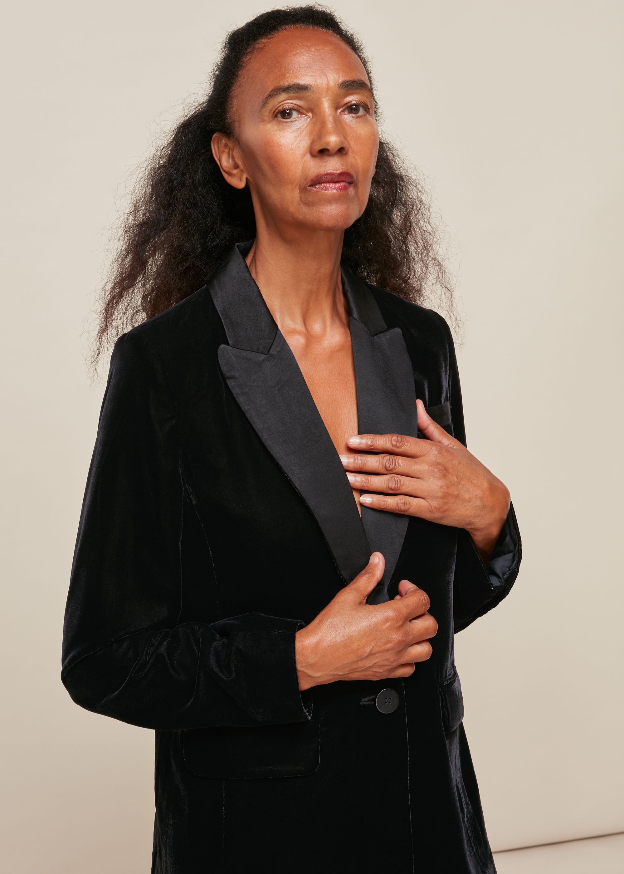 Ladies black cheap tuxedo jacket