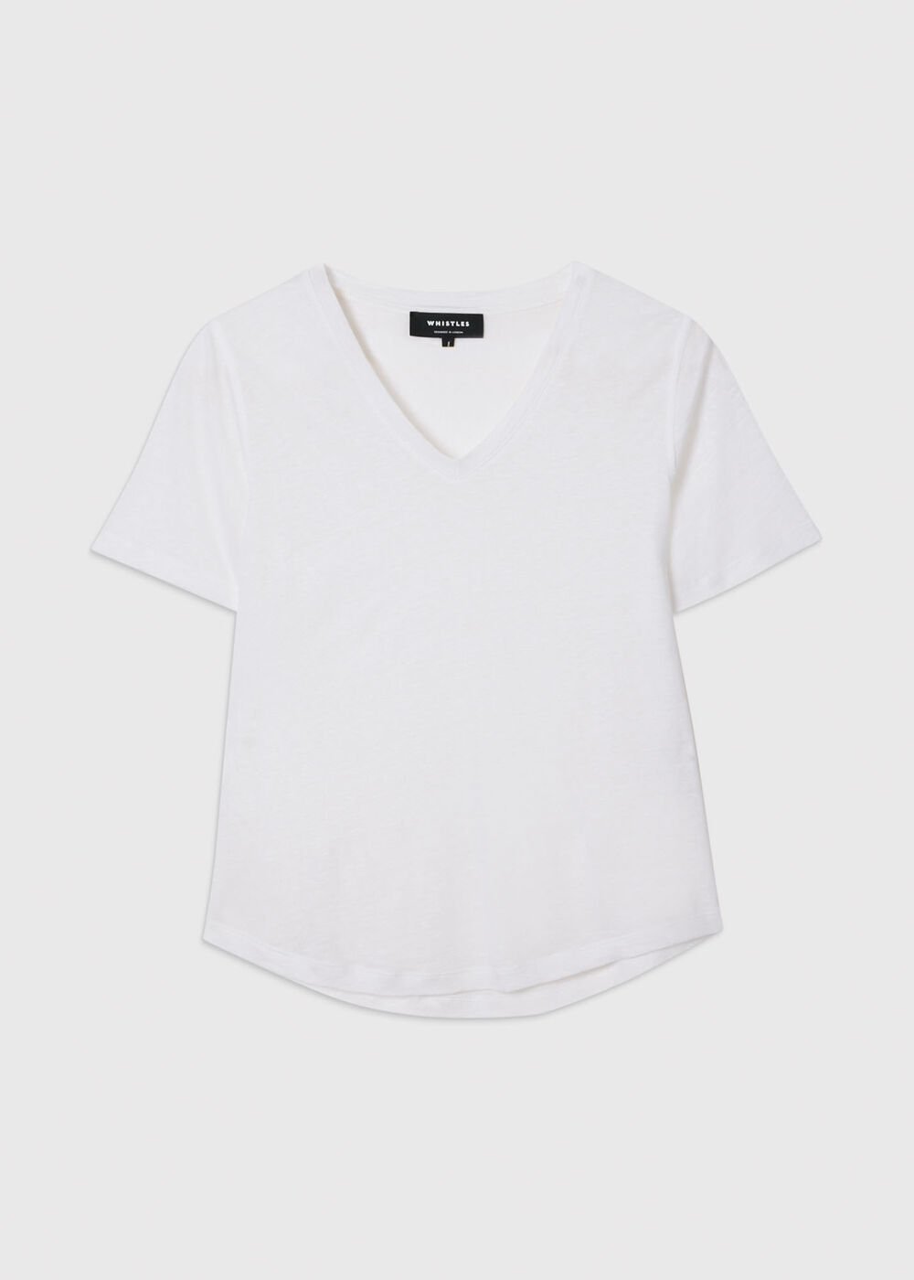 Linen V Neck T-Shirt