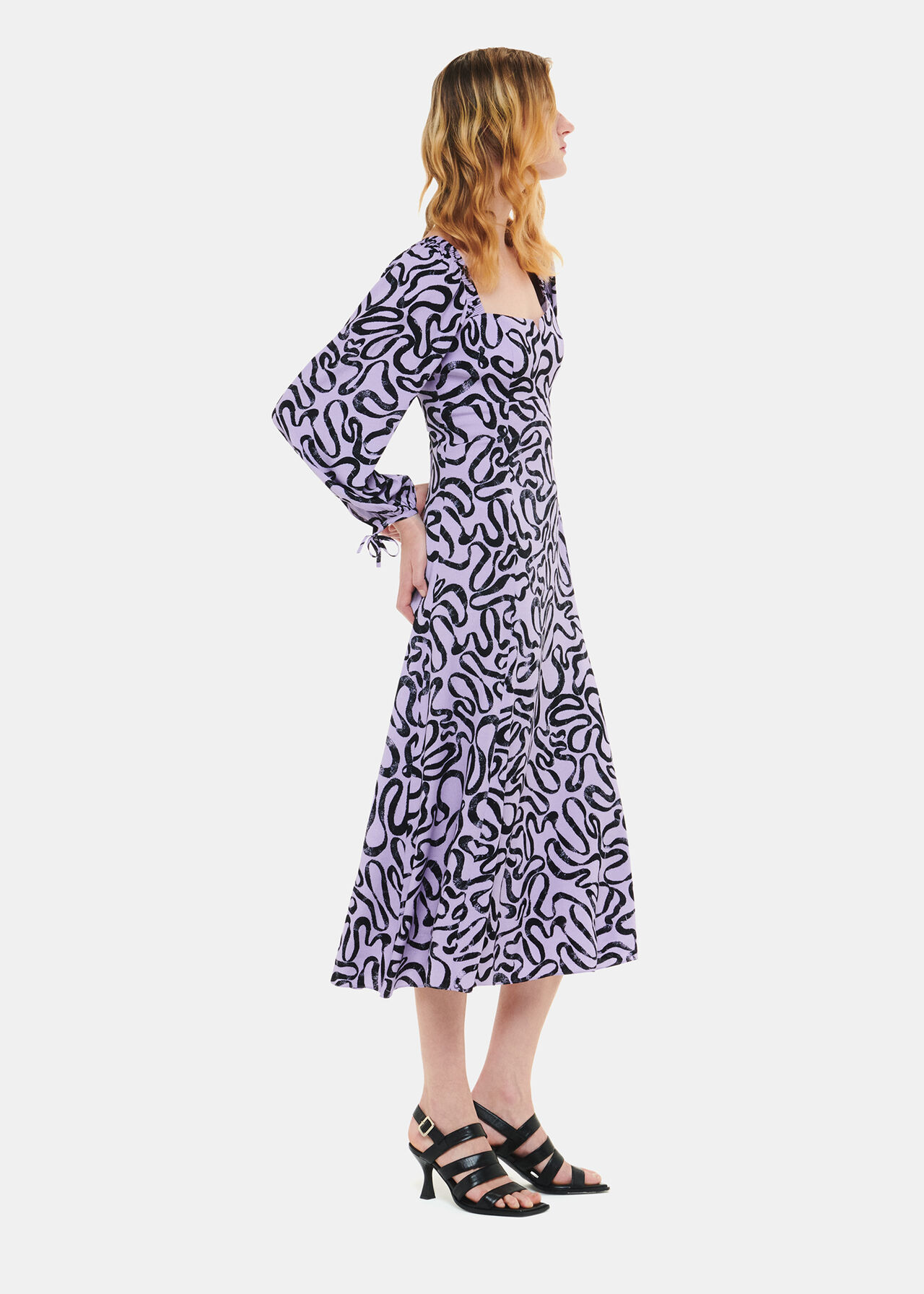 Georgie Ribbon Print Dress