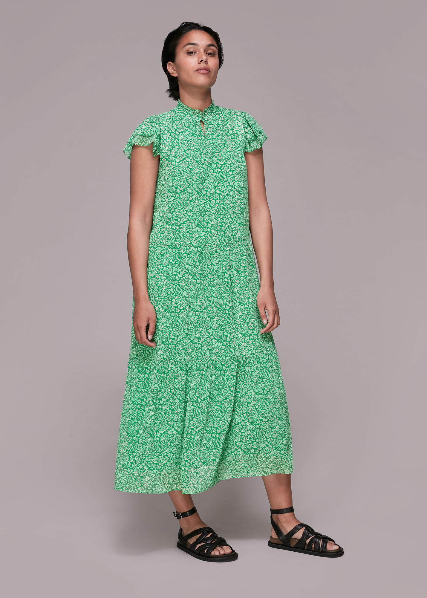 Whistles ditsy floral print shirt dress hotsell