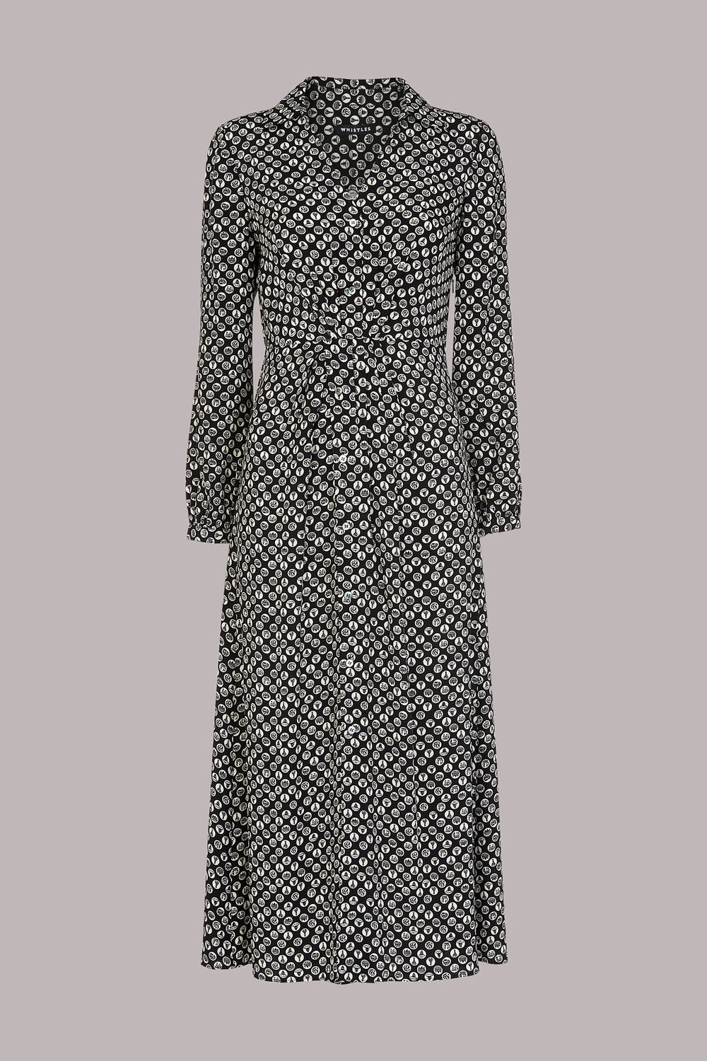 Landmark Print Midi Dress
