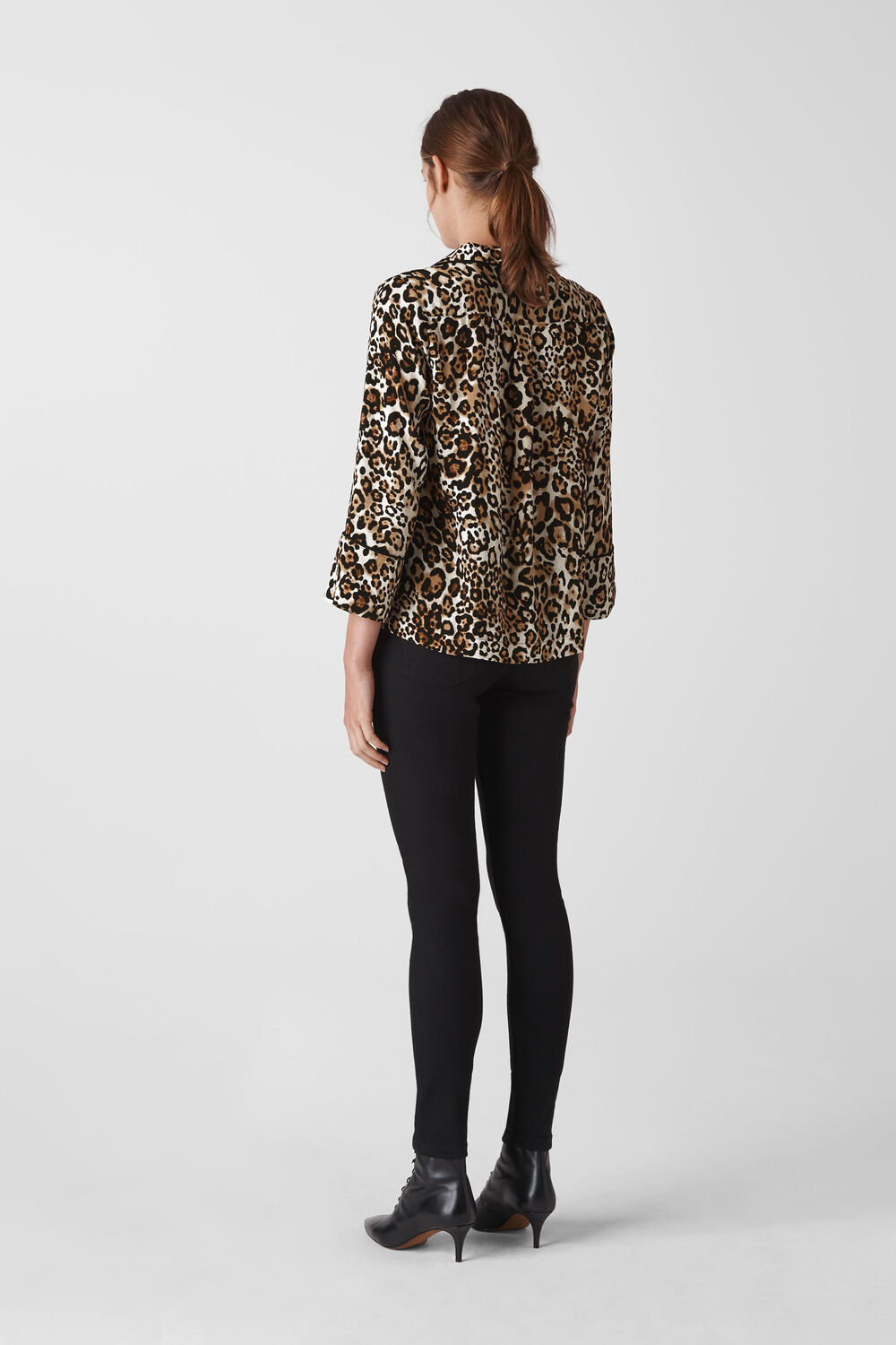 Animal Print Pyjama Shirt Leopard Print